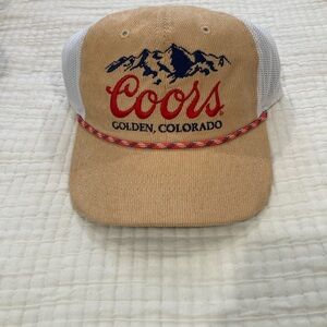 Coors Tan and White Trucker Hat